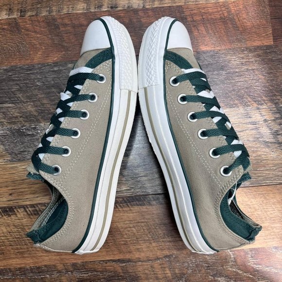 - Converse Women's All Star Double Layer Brown Green Canvas Sneaker Size 9 - Picture 6 of 8